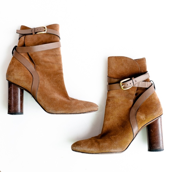 Vintage Suede Gucci Ankle Boots - Picture 1 of 8